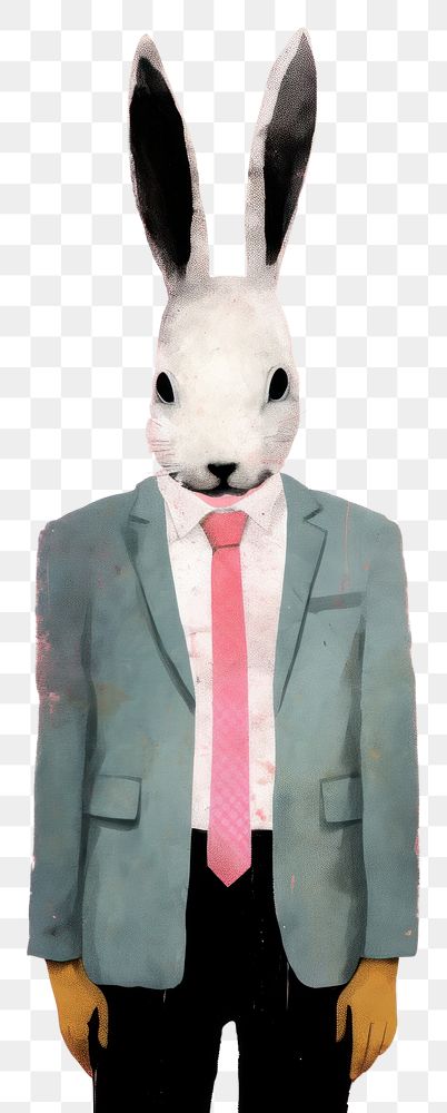 PNG Rabbit businessperson animal mammal representation.