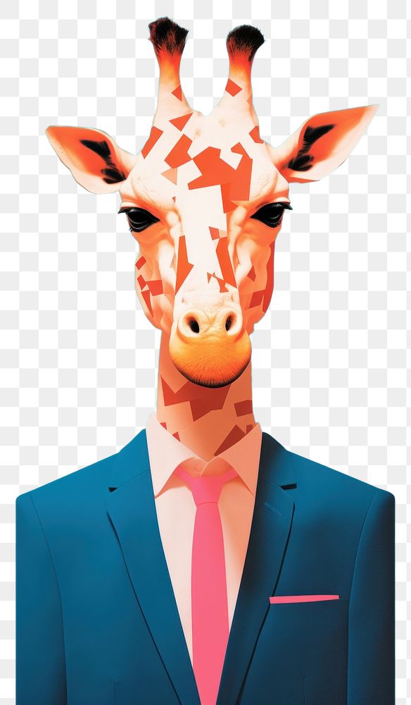 PNG Giraffe businessperson animal mammal adult.