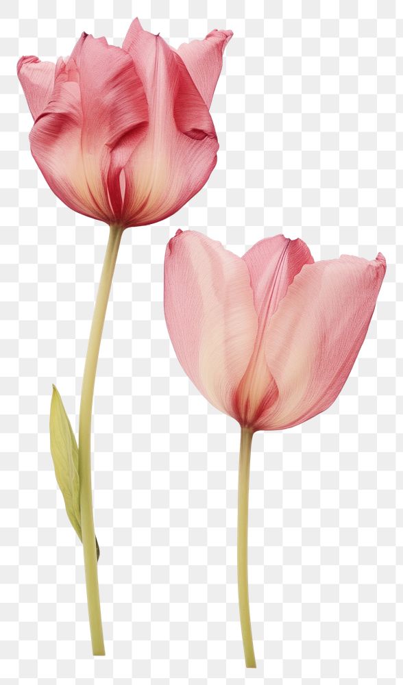 PNG Pressed tulip flower petal plant.