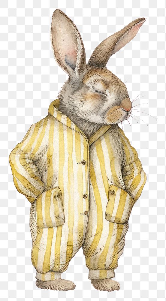 PNG  Illustration of Rabbit watercolor animal mammal rabbit.