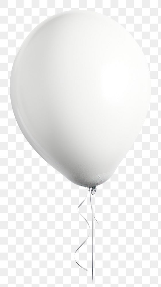 PNG White balloon white background celebration anniversary.
