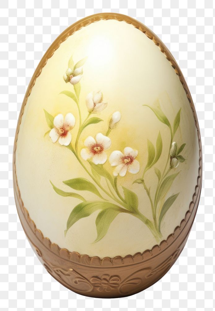 PNG Clsoe up on pale Easter egg easter food white background.