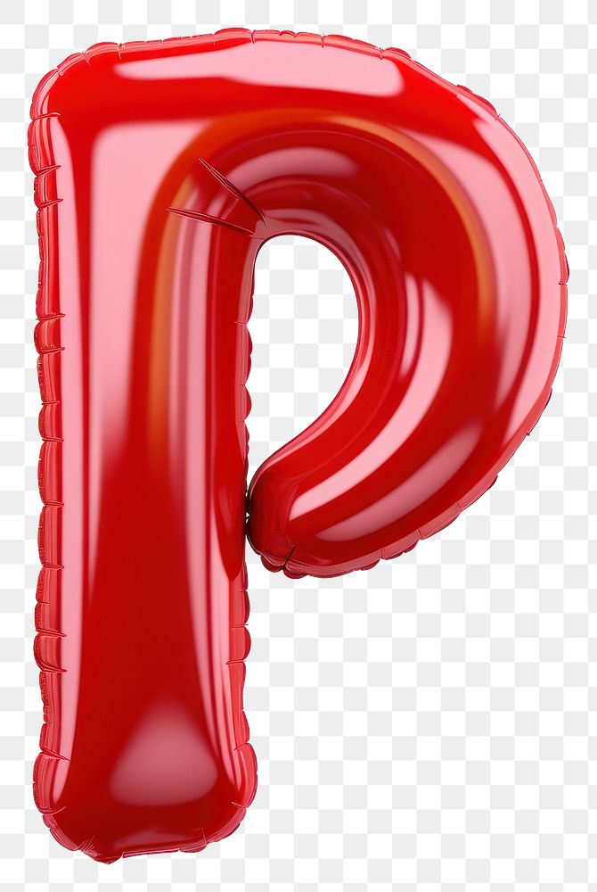 PNG Letter P white background ketchup number