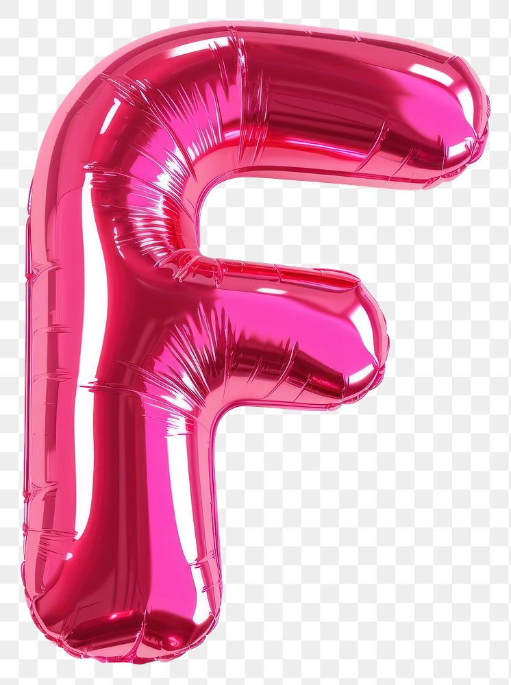 PNG Shock pink letter F balloon purple white background.
