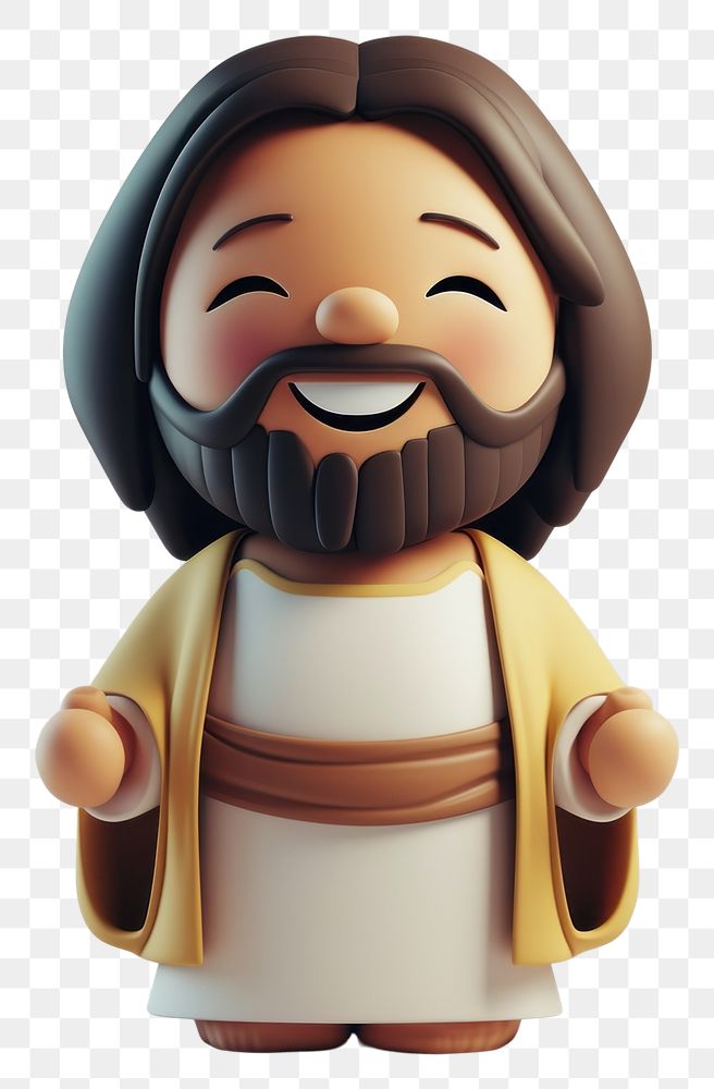 PNG  Jesus christ portrait figurine human toy.