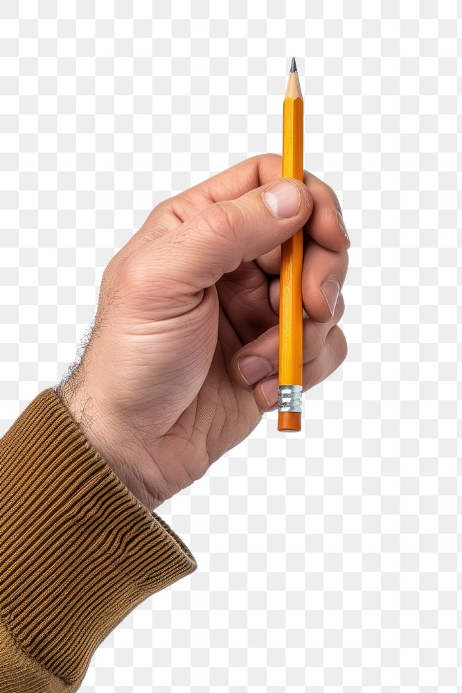 PNG Man holding a pencil in a hand and writing white background screwdriver activity.