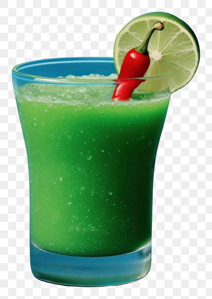 PNG A green cocktail with a spice on top smoothie drink fruit.