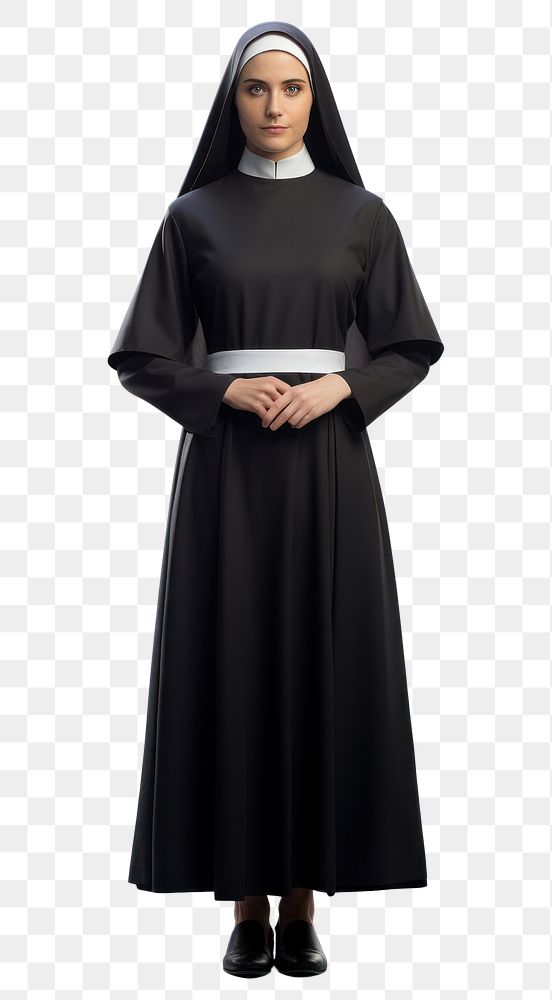 PNG Nun standing fashion sleeve.