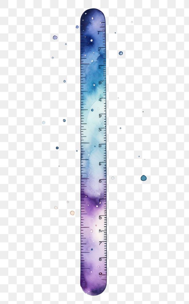 PNG Ruler in Watercolor style white background biochemistry thermometer.