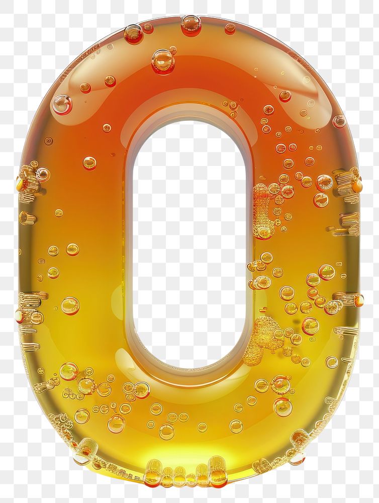 Letter O bubble yellow number.
