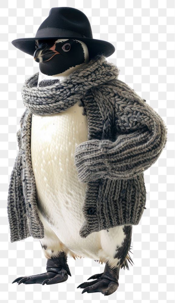 PNG Penguin sweater animal hat.