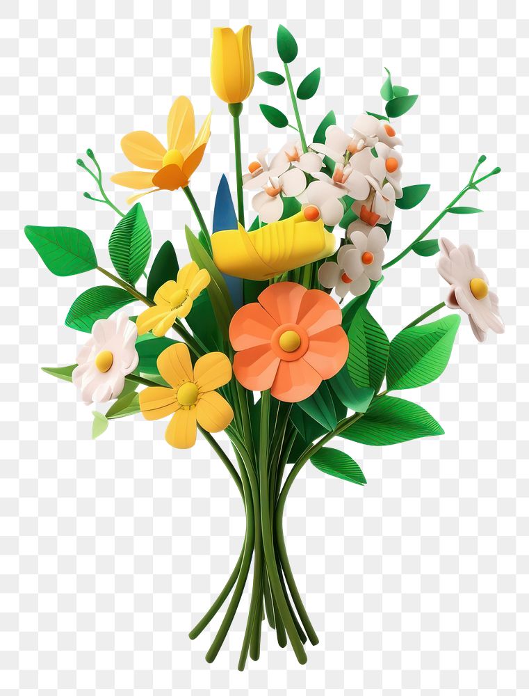 PNG Bouquet flower plant art.
