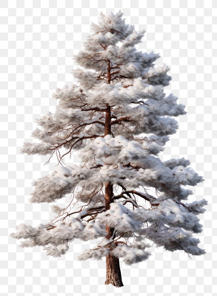 PNG A pine tree in snow outdoors nature plant