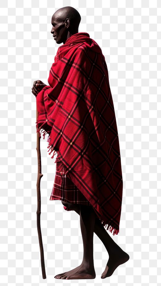 PNG Maasai Man kenya adult man white background.
