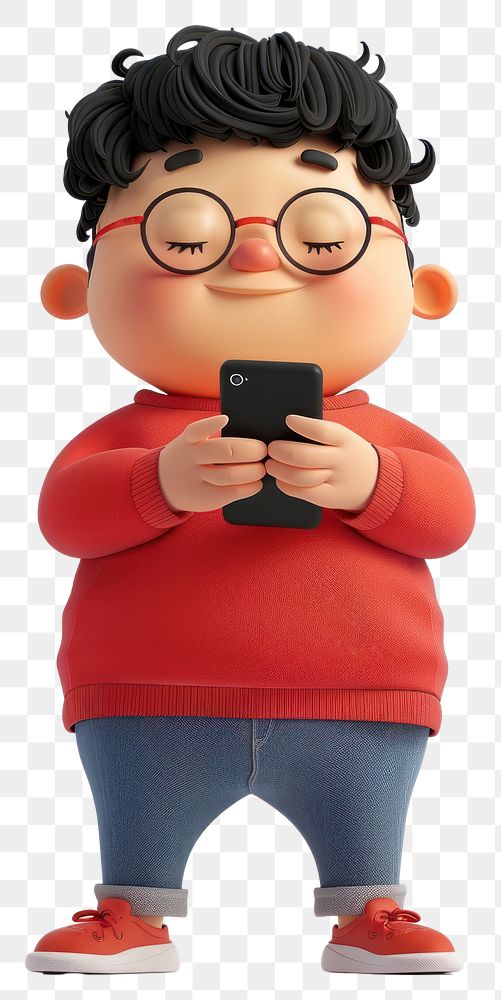 PNG  Chubby kid holding cellphone toy white background electronics.