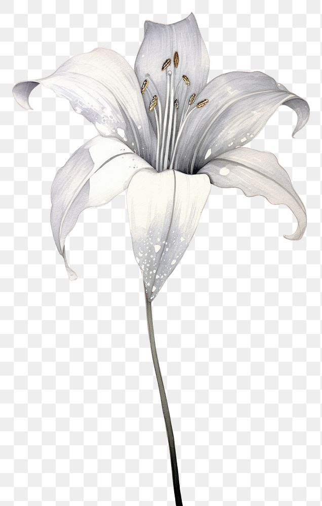 PNG Silver lily flower petal plant