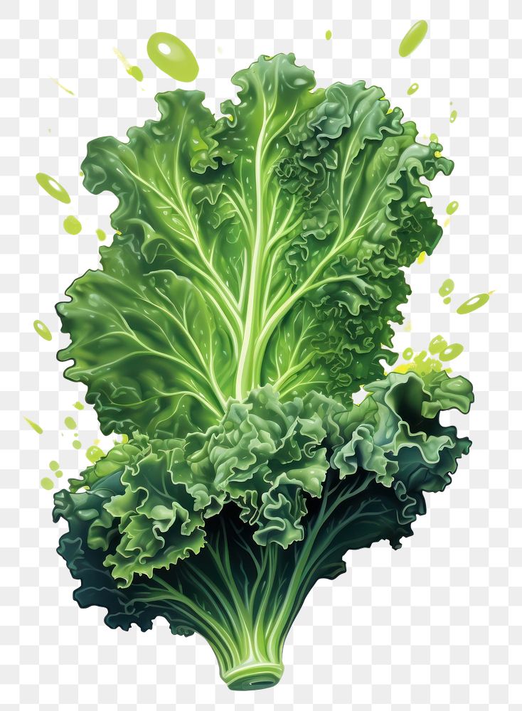 PNG A fresh kale vegetable lettuce plant.