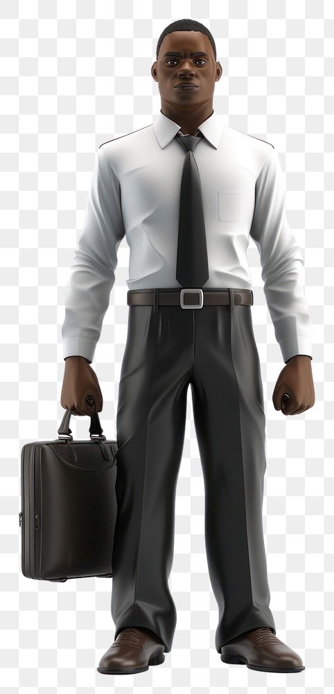 PNG African american business man briefcase shirt adult.