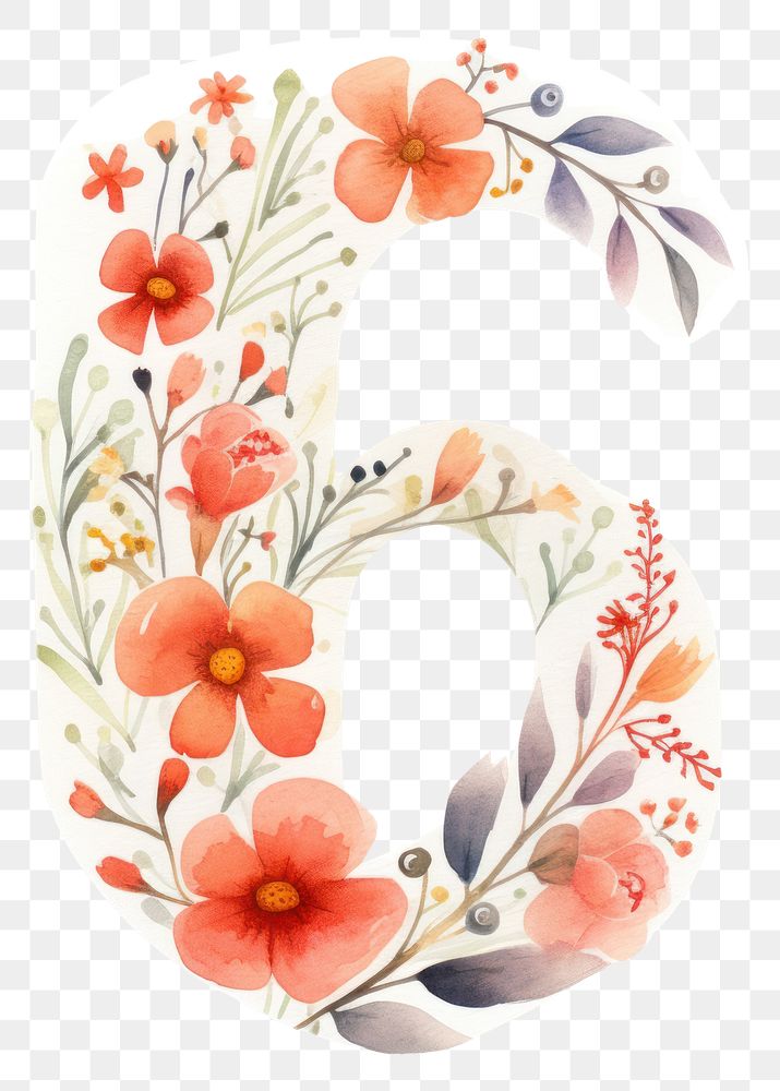 PNG Pattern flower text art.