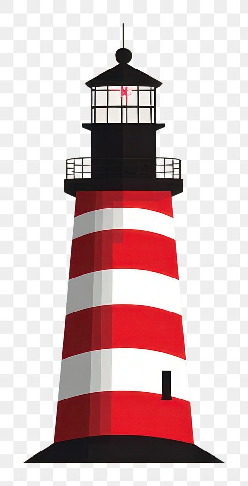 PNG CMYK Screen printing red and grey lighthouse architecture building tower.