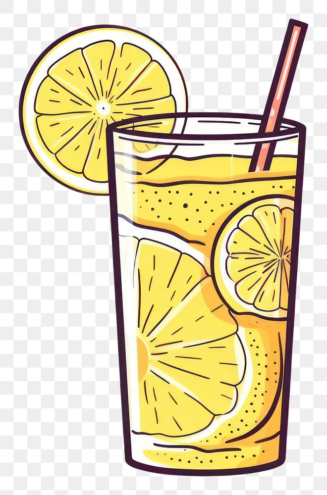 PNG Lemonade on table drink fruit juice.