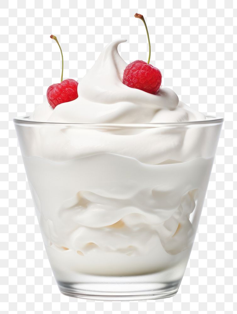 PNG Whipped cream dessert drink glass.