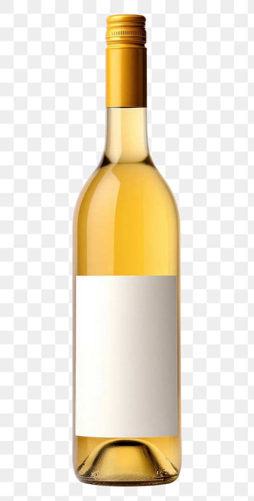PNG Blank white wine bottle glass drink white background.