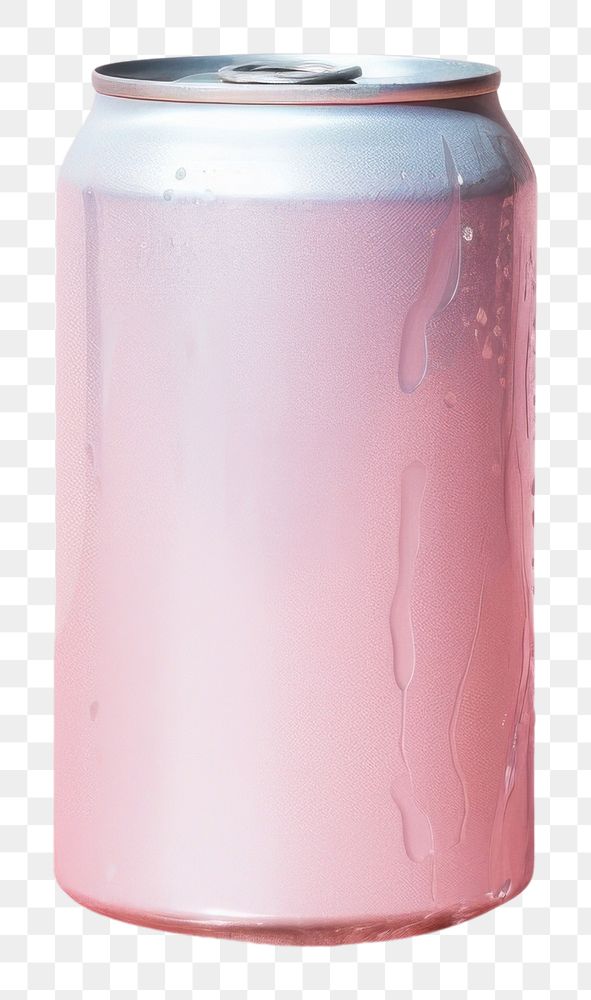 PNG Aluminum can on pink water pattern drink refreshment drinkware.