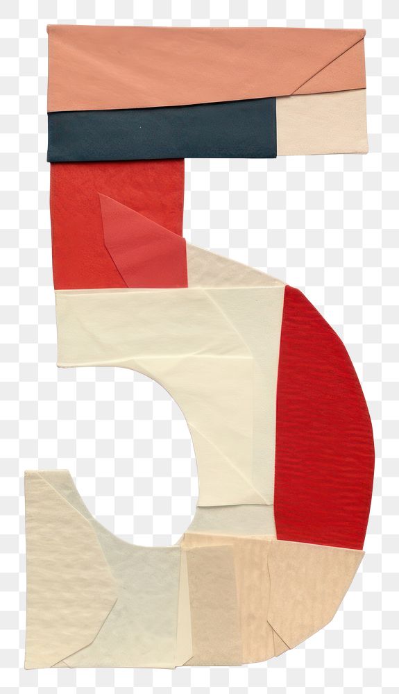 PNG Number 5 paper craft collage text white background creativity.