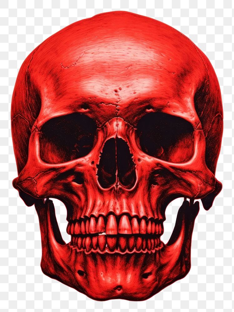 PNG Skull red creativity anatomy.