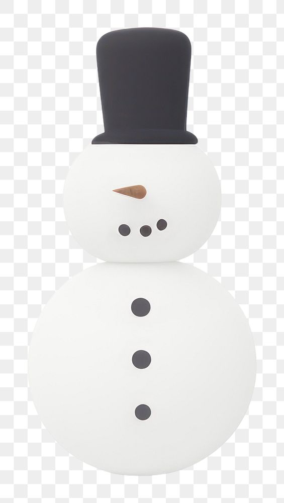 PNG Winter snowman cartoon white white background.