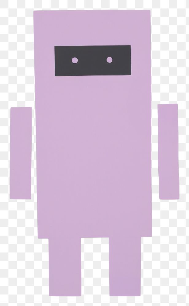 PNG A robot purple anthropomorphic representation.