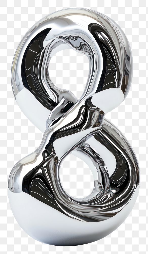 PNG Alphabet 8 number silver ampersand appliance.
