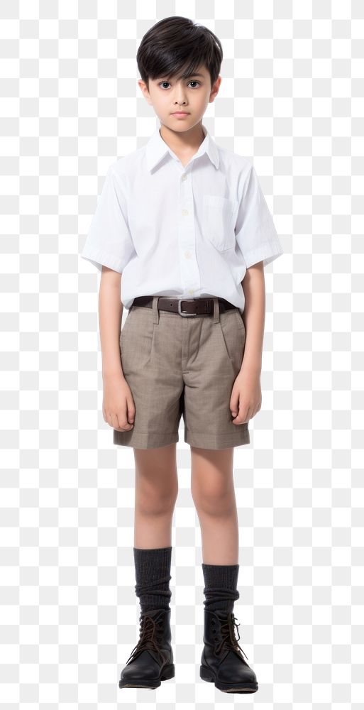 PNG Japanese boy student shorts child kid.