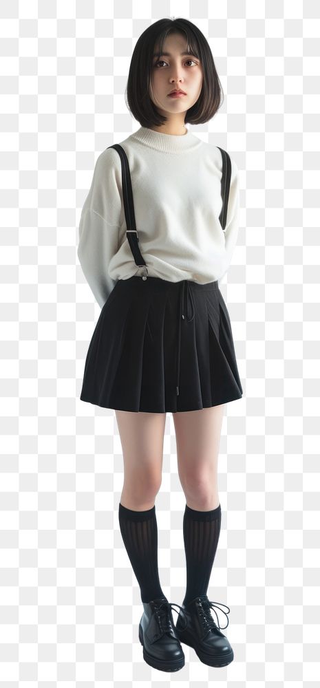 PNG Japanese female student miniskirt footwear shorts.