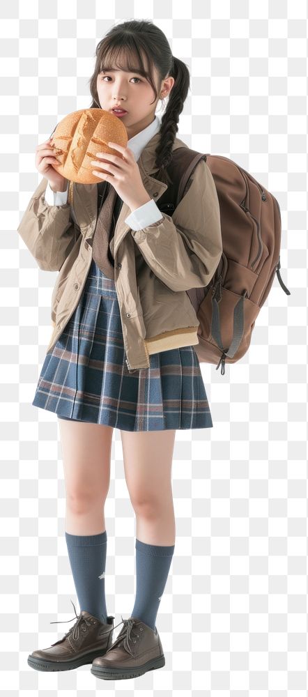 PNG Japanese female student skirt photo coat.