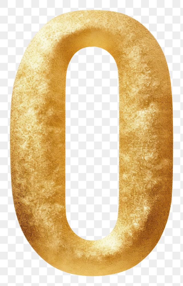 PNG Golden 0 number text food white background.