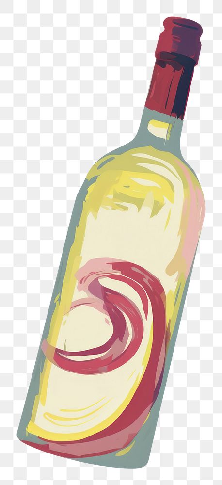 PNG Wine bottle drink white background refreshment.