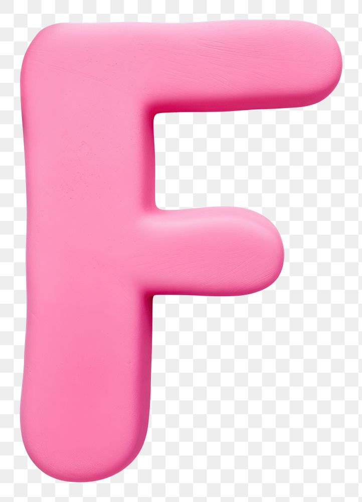 PNG Plasticine letter F text pink white background.