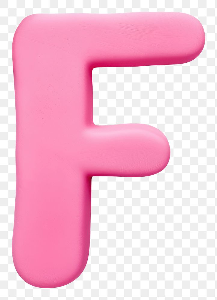 PNG Plasticine letter F text pink 