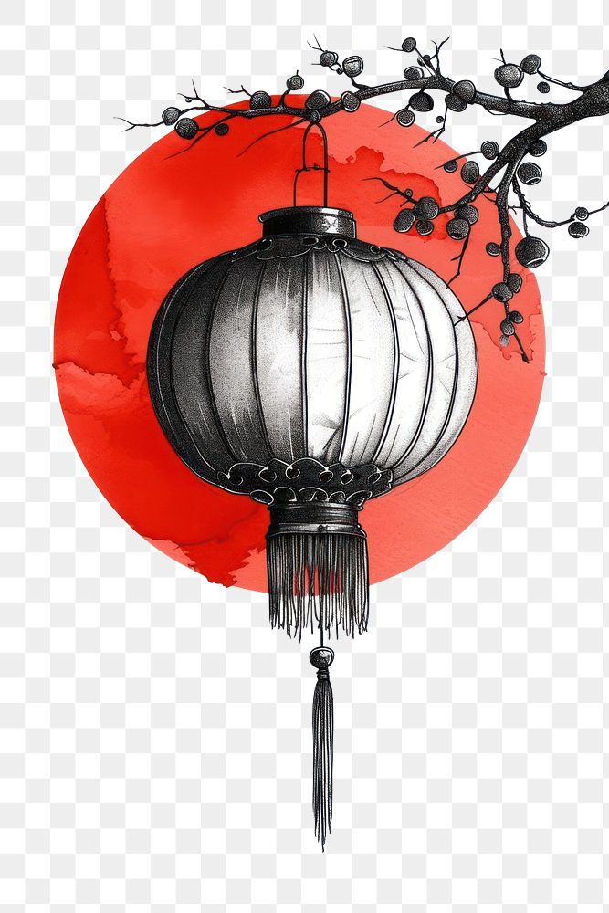 PNG Chinese lantern red architecture celebration.