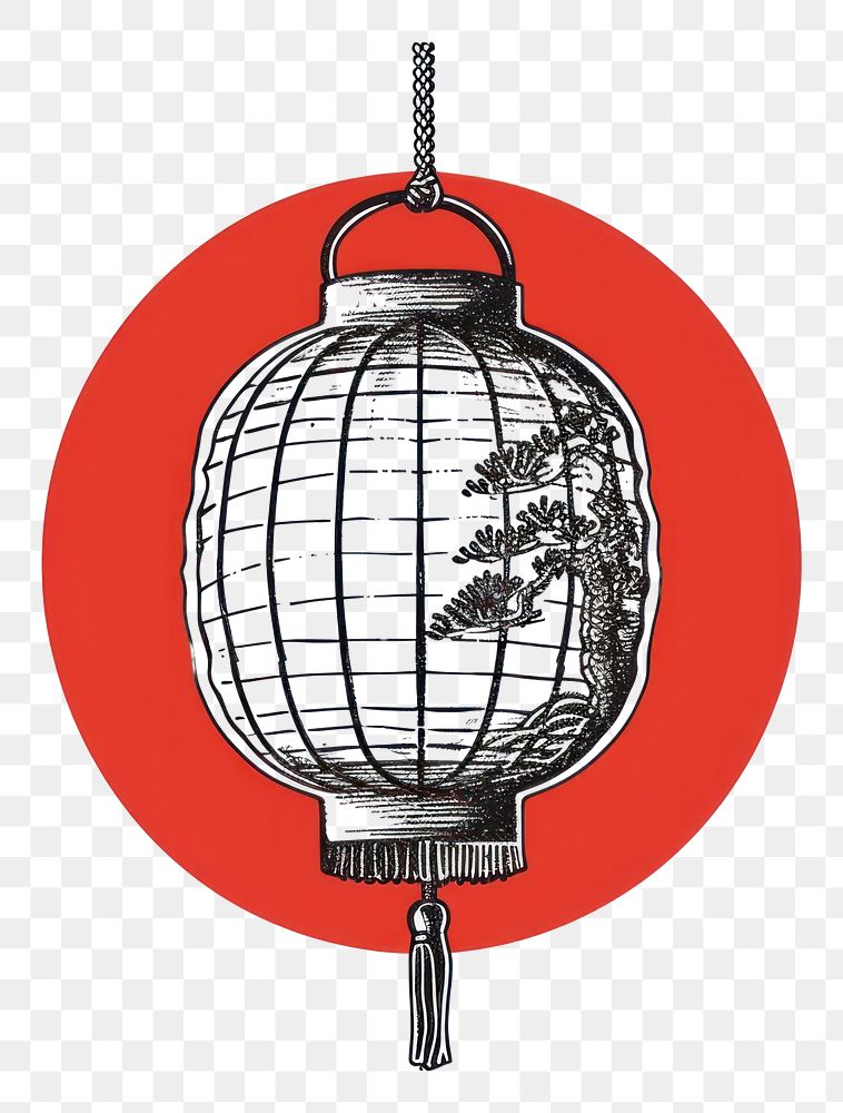 PNG Chinese lantern circle red white background.
