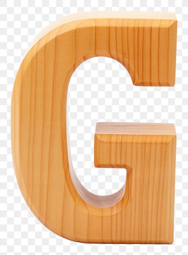 PNG Letter G wood number font.