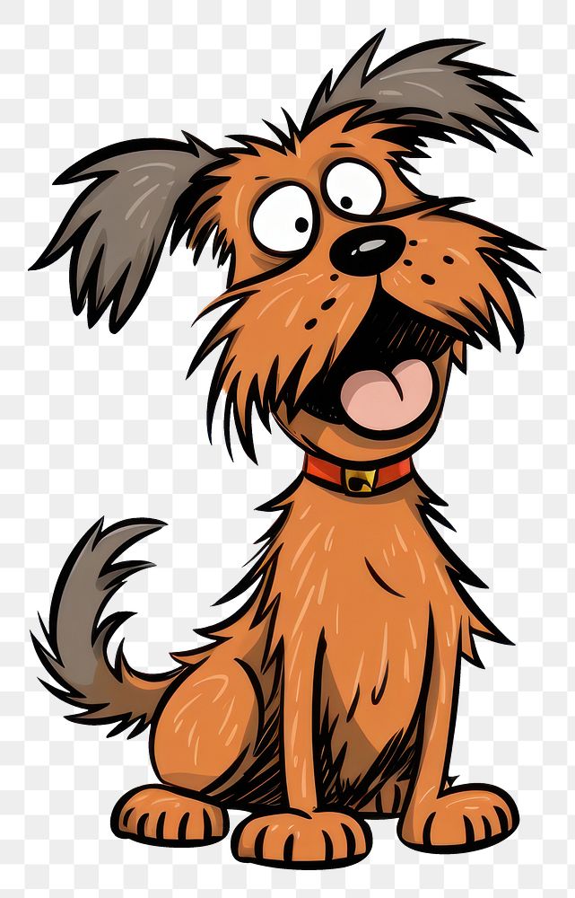 PNG Dog terrier cartoon drawing.