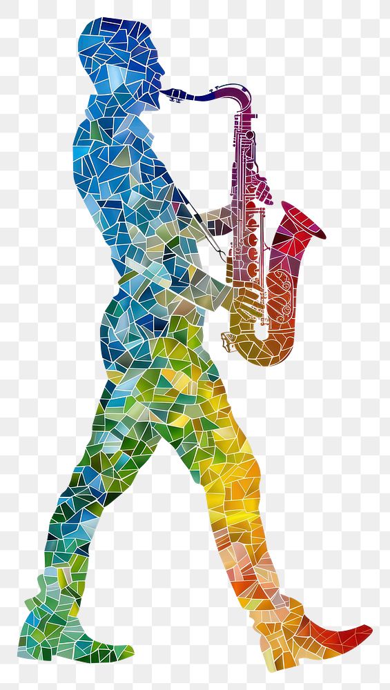 PNG Jazz musician of different playing musical instrument and singing saxophone art saxophonist.