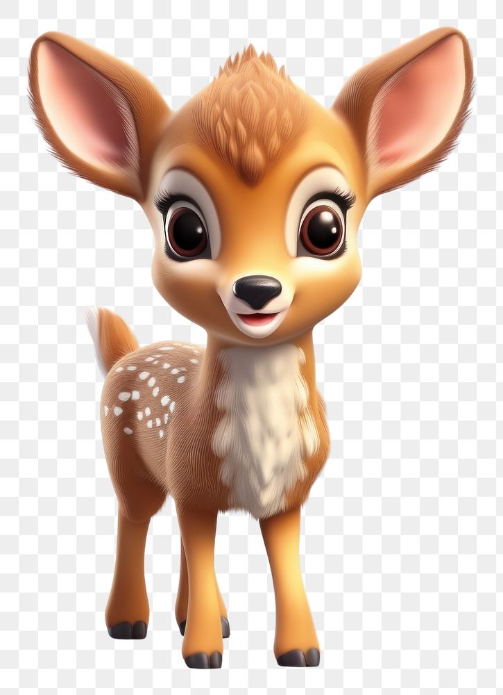 PNG Cute baby deer background wildlife cartoon animal.