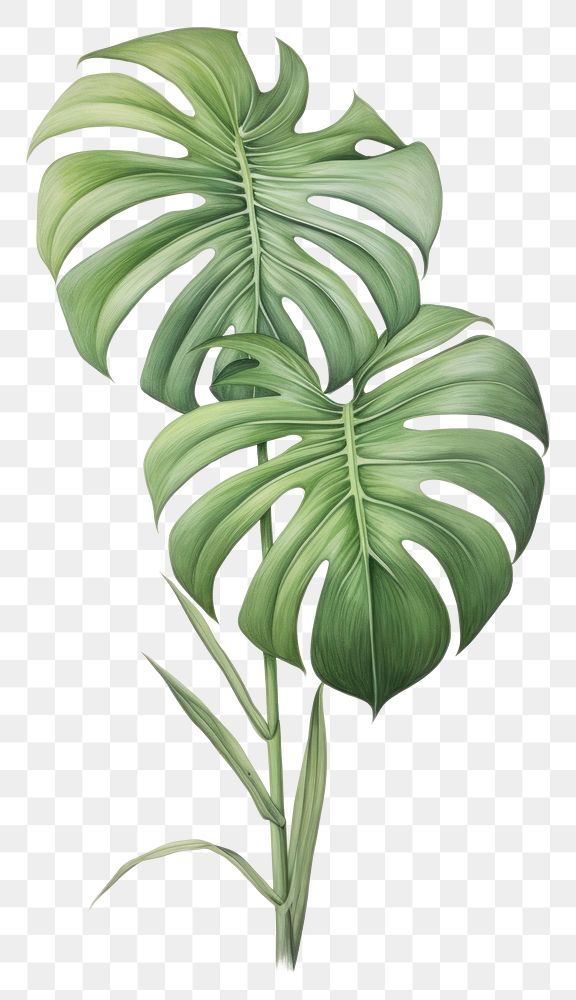 PNG Monstera leaf drawing sketch flower