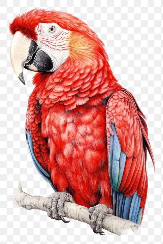 PNG Vintage drawing parrot animal sketch bird.