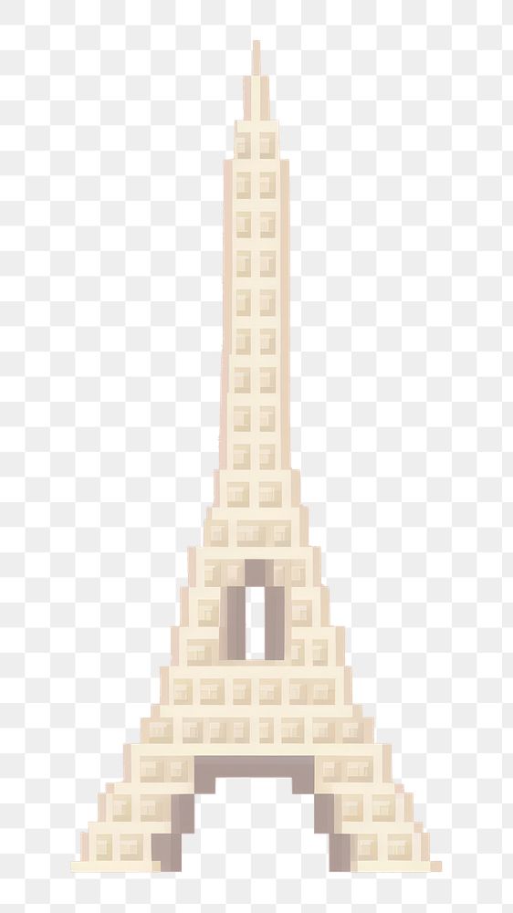 PNG Eifel pixel architecture building shape.