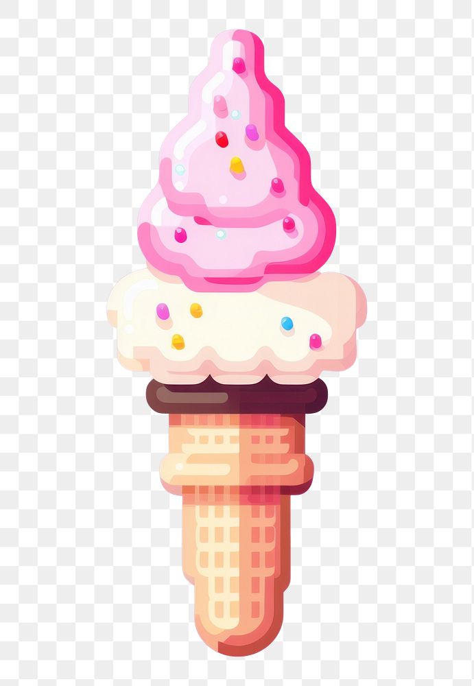 PNG Ice cream pixel dessert food sprinkles.